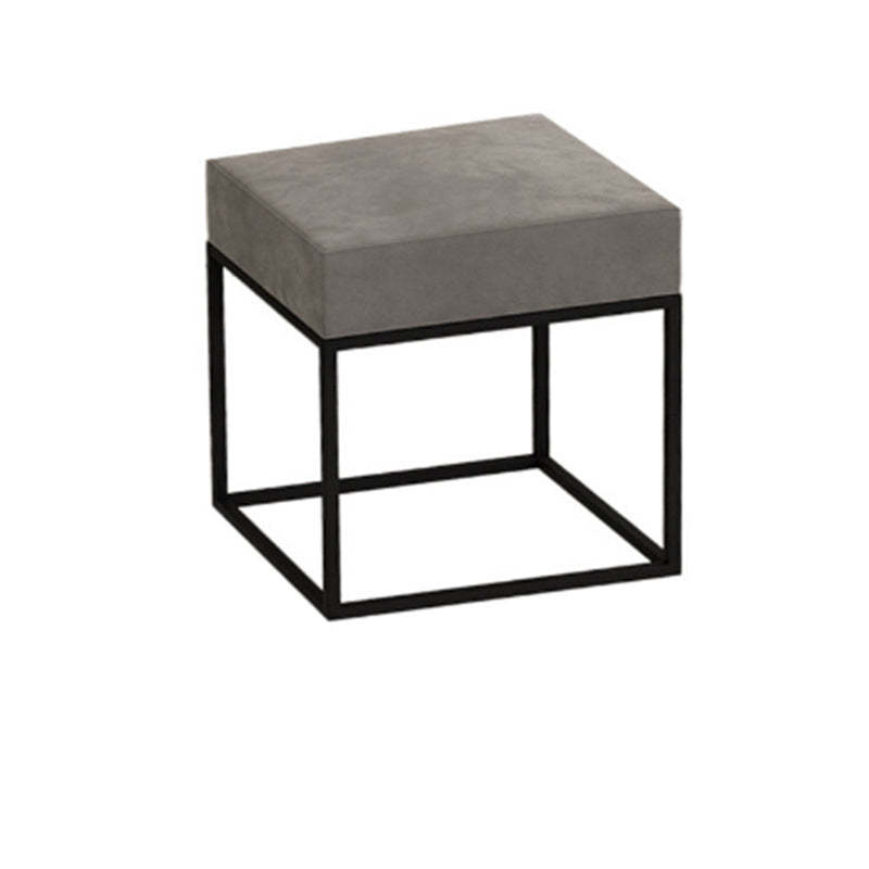 Minimalist Velvet Metal Footstool