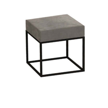 Minimalist Velvet Metal Footstool