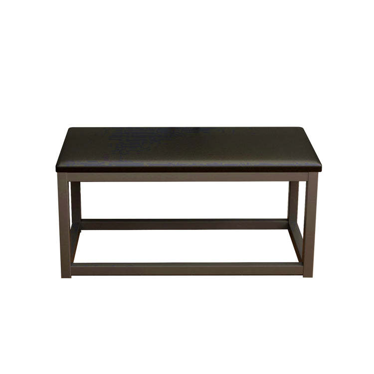 Minimalist Leather Iron Vanity Stool