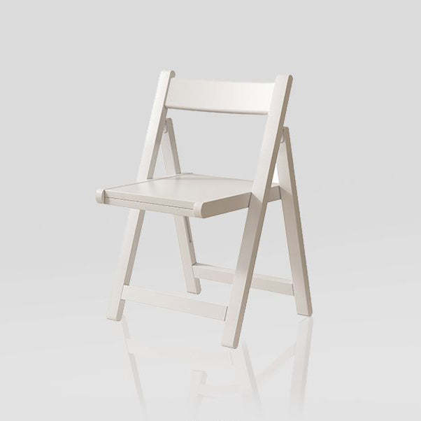 Modern Rubber Wood Leather Foldable Dining Chair — Cat-scratch Leather / Black & White Seat