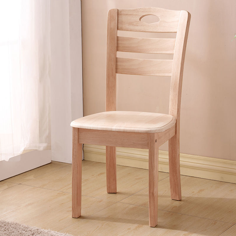 Chinese Rubber Wood Border Dining Chair — Begonia Wood Color