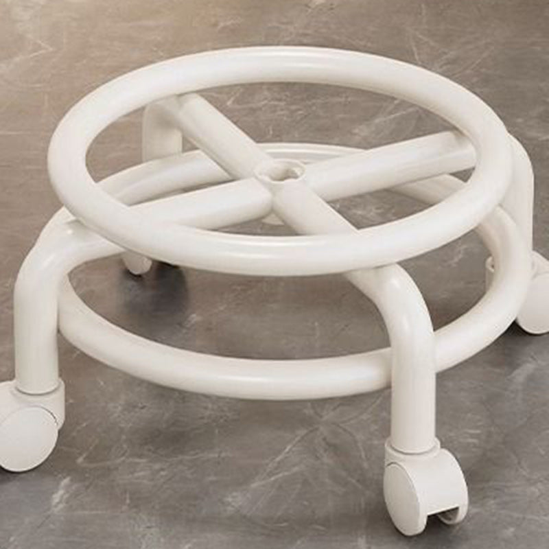 Scandinavian Kids Acrylic Leather Round Movable Low Stool