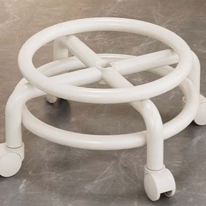 Scandinavian Kids Acrylic Leather Round Movable Low Stool