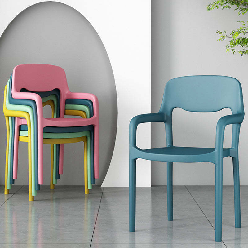 Scandinavian Open-Back Dining Chair — Dark Gray