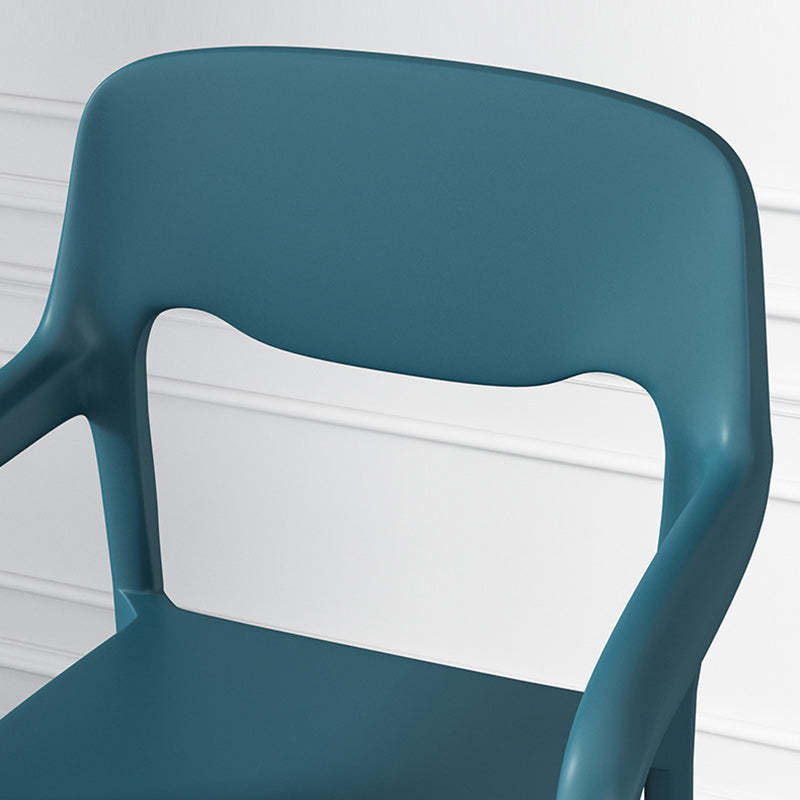 Scandinavian Open-Back Dining Chair — Purple