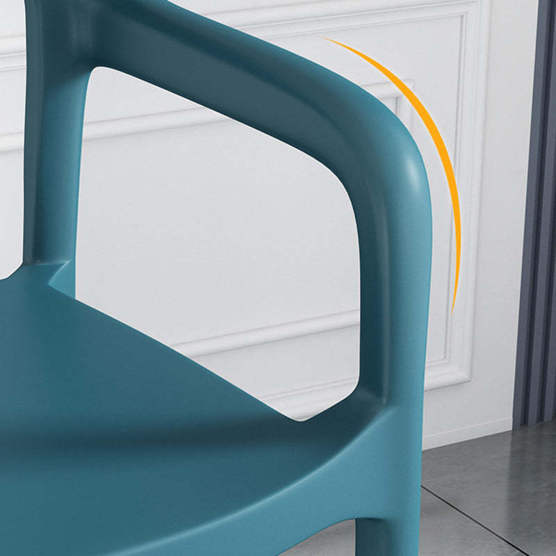 Scandinavian Open-Back Dining Chair — Yellow
