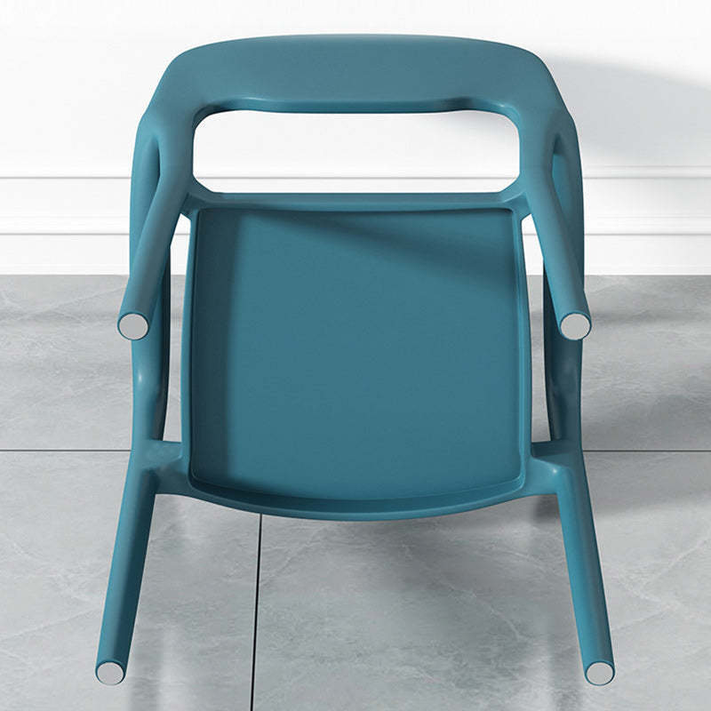 Scandinavian Open-Back Dining Chair — White
