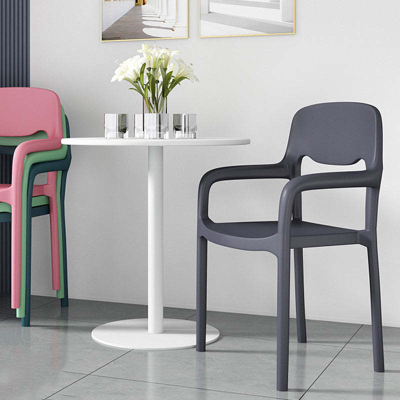 Scandinavian Open-Back Dining Chair — Black