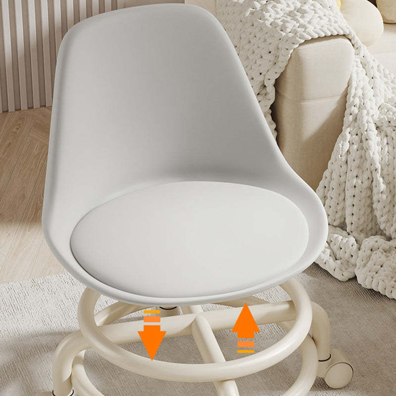 Modern Leather Wood Metal Checkered Low Stool