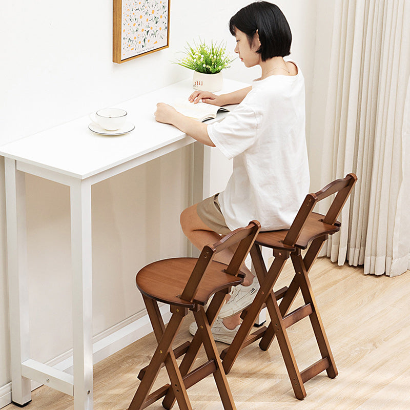 Modern Bamboo Round Foldable Bar Stool