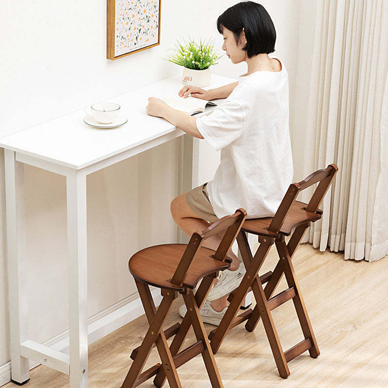 Modern Bamboo Round Foldable Bar Stool