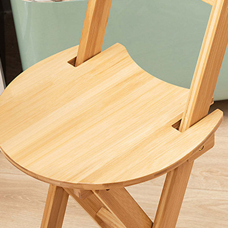 Modern Bamboo Round Foldable Bar Stool
