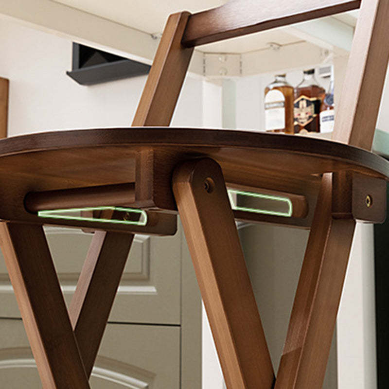 Modern Bamboo Round Foldable Bar Stool