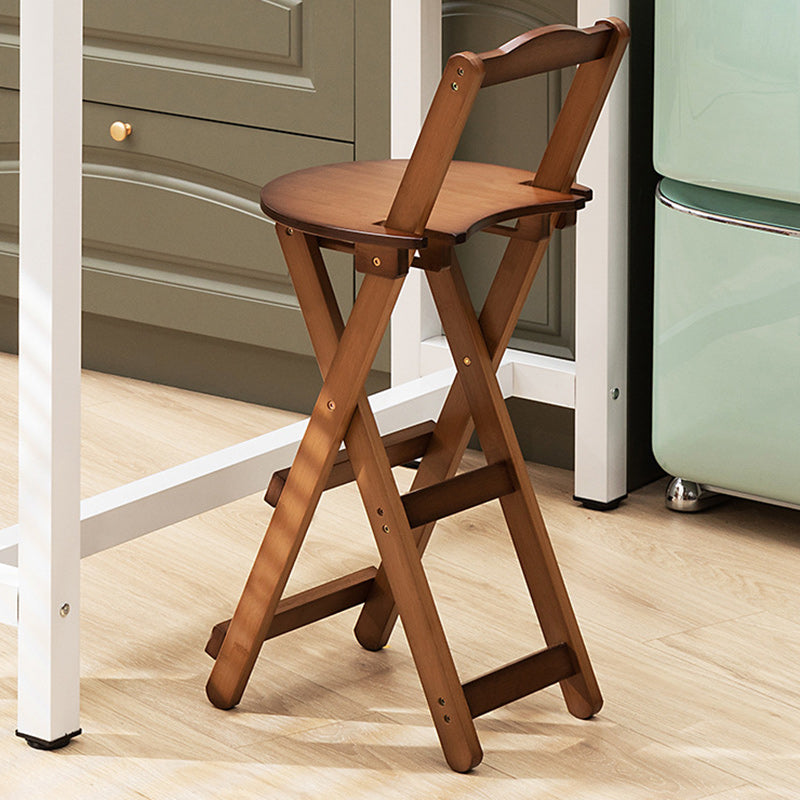 Modern Bamboo Round Foldable Bar Stool