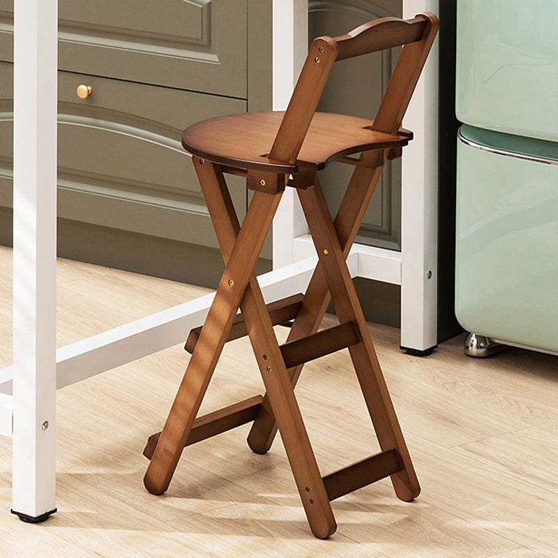 Modern Bamboo Round Foldable Bar Stool