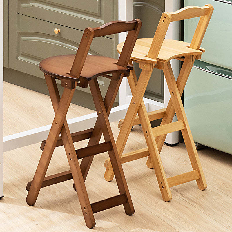 Modern Bamboo Round Foldable Bar Stool