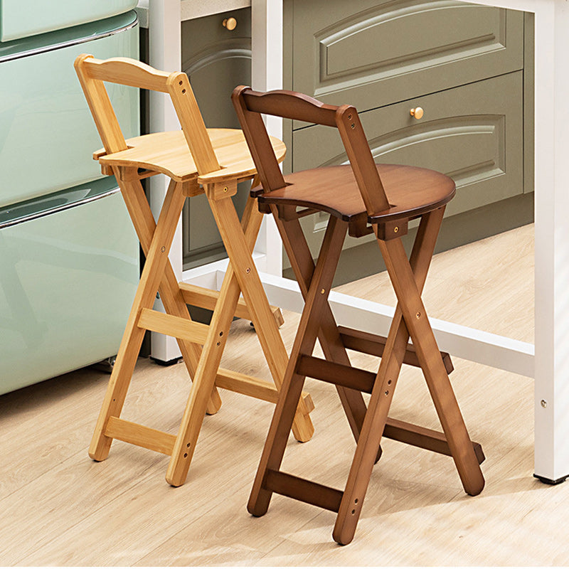 Modern Bamboo Round Foldable Bar Stool