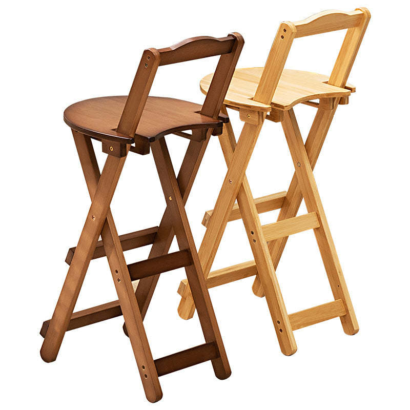 Modern Bamboo Round Foldable Bar Stool