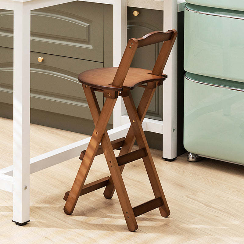 Modern Bamboo Round Foldable Bar Stool