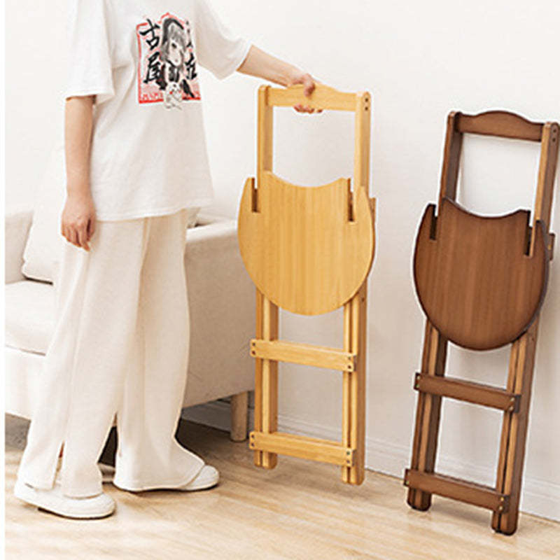 Modern Bamboo Round Foldable Bar Stool