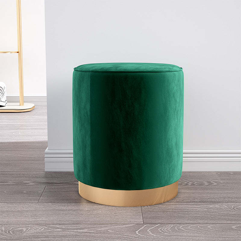 Gray velvet footstool backless footstools - nordic — Green