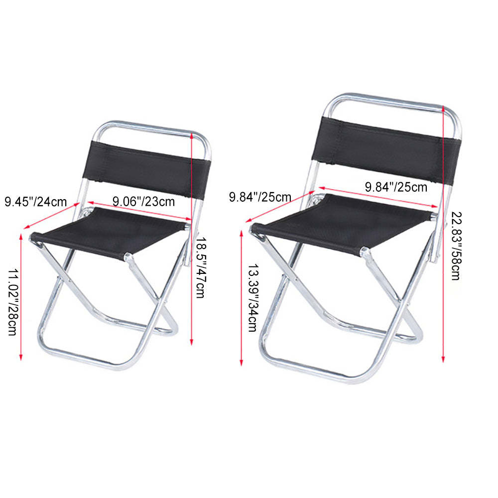 Modern Fabric Metal Foldable Outdoor Chair — Orange