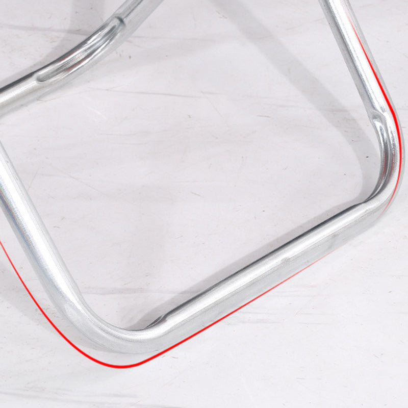 Modern Fabric Metal Foldable Outdoor Chair — Red