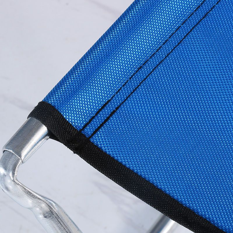 Modern Fabric Metal Foldable Outdoor Chair — Dark Blue