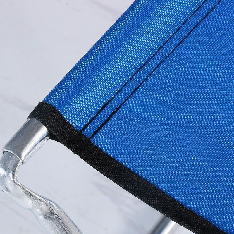 Modern Fabric Metal Foldable Outdoor Chair — Dark Blue