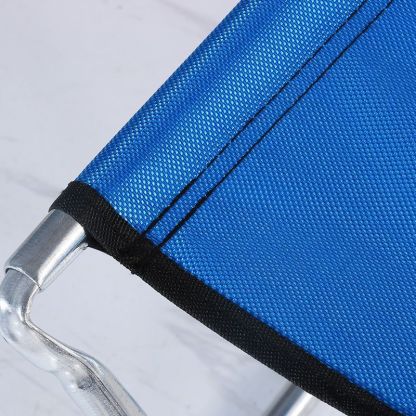 Modern Fabric Metal Foldable Outdoor Chair — Dark Blue