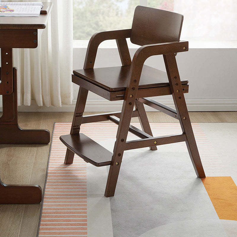 Minimalist rubber kids wood fabric office chairs, Lighom — 18" L x 19.5" W x 30" H / No Cushion / Walnut