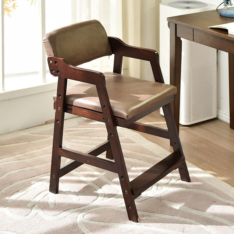 Modern Kids Rubber Wood Fabric Adjustable Desk Chair