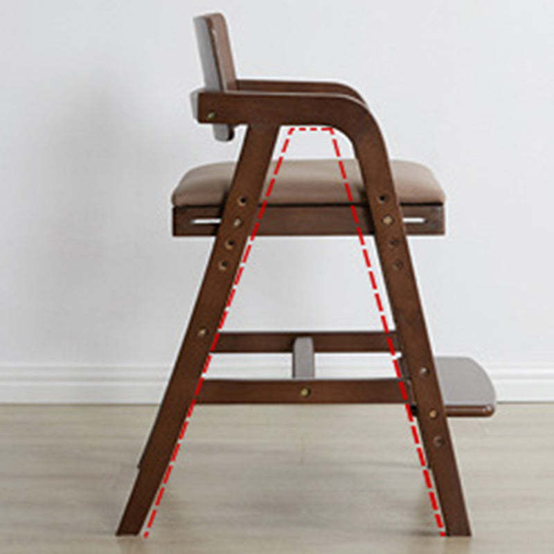 Modern Kids Rubber Wood Fabric Adjustable Desk Chair
