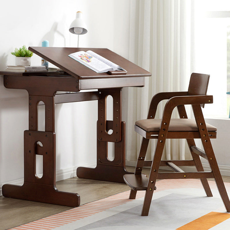 Modern Kids Rubber Wood Fabric Adjustable Desk Chair