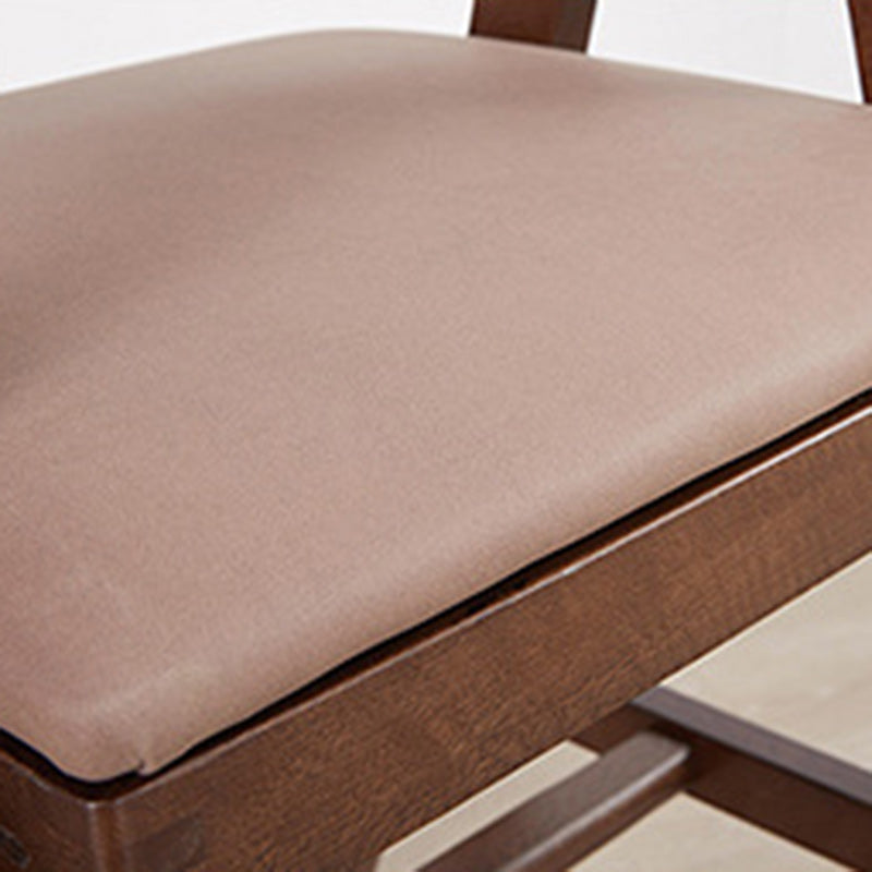 Modern Kids Rubber Wood Fabric Adjustable Desk Chair — C - Gray Cushion / Wood Color