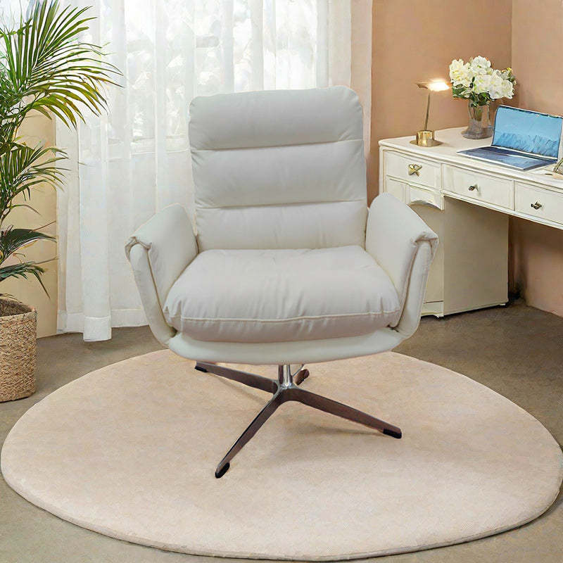 Minimalist Leather Steel Adjustable Desk Chair