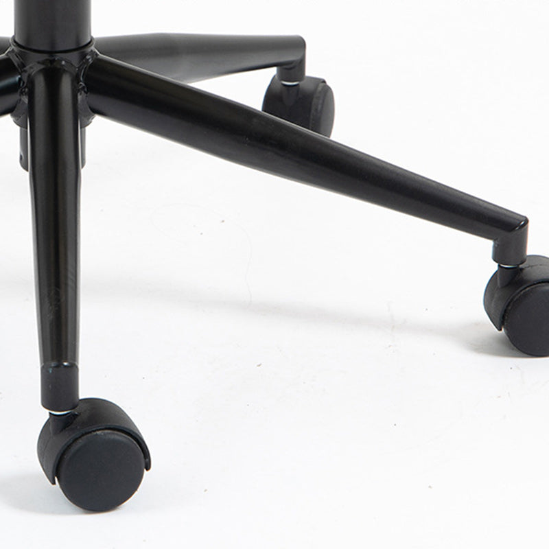 Minimalist Leather Steel Adjustable Desk Chair
