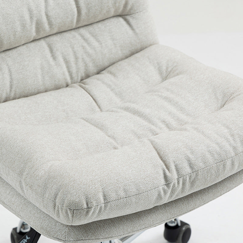Minimalist Fabric Steel Movable Desk Chair
