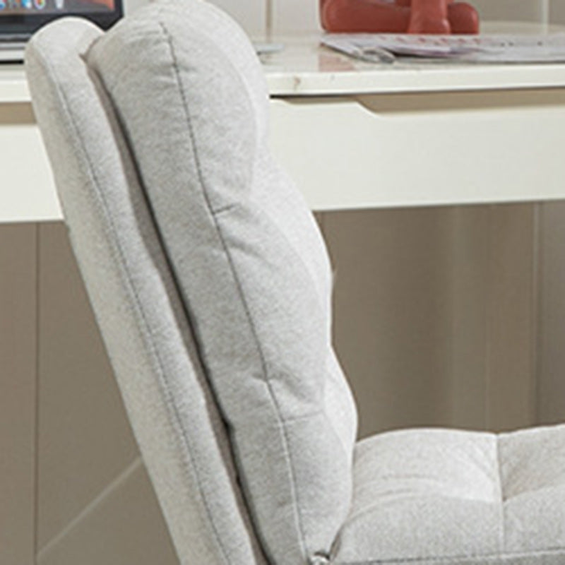 Minimalist Fabric Steel Movable Desk Chair