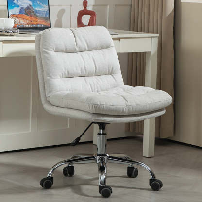 Minimalist Fabric Steel Movable Desk Chair