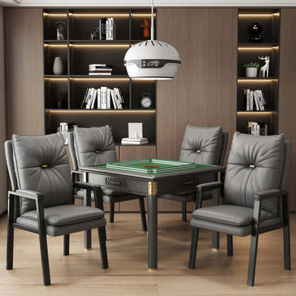 Chinese Leather Cotton Steel Dining Chair