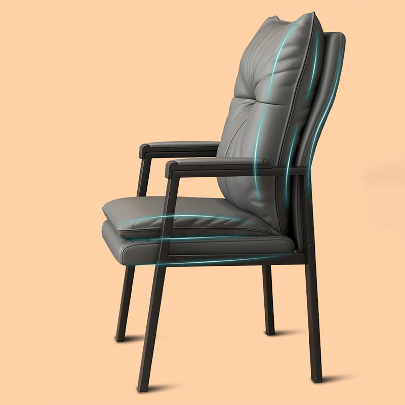 Chinese Leather Cotton Steel Dining Chair