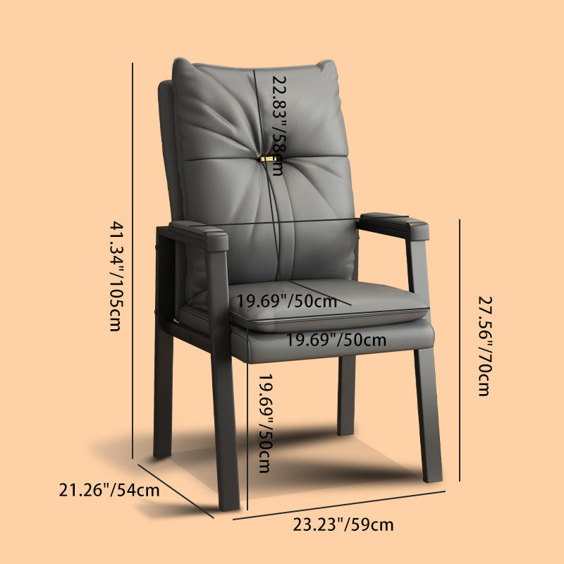Chinese Leather Cotton Steel Dining Chair