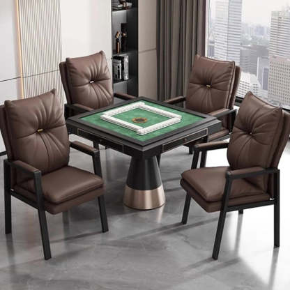 Chinese Leather Cotton Steel Dining Chair