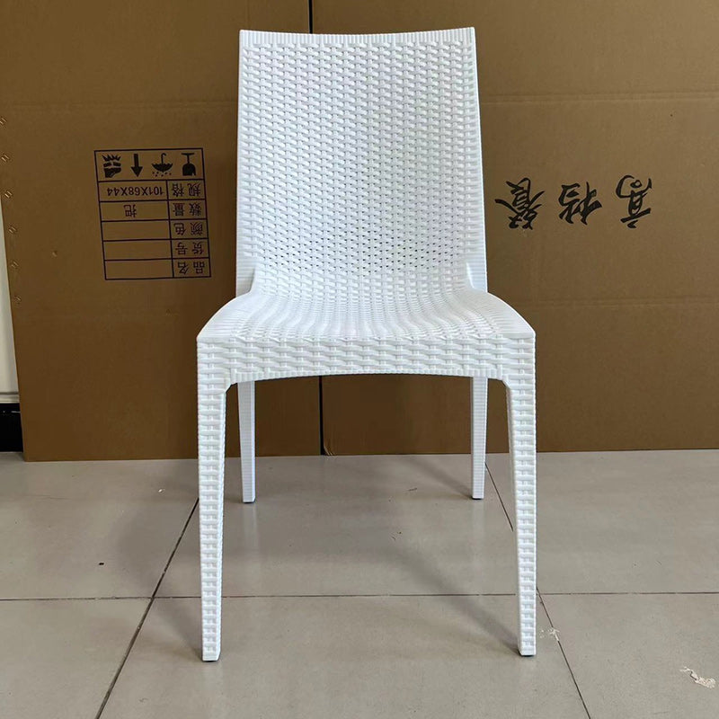 Lighom minimalist stackable woven walnut dining chairs & benches in steel fabric