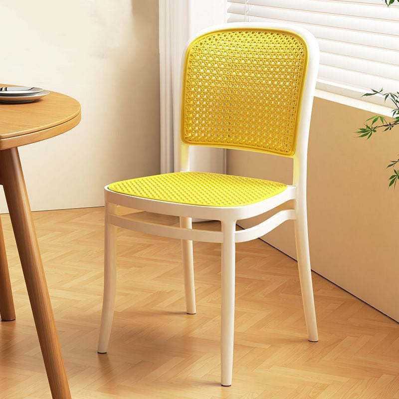Scandinavian Woven Tritan Stackable Dining Chair