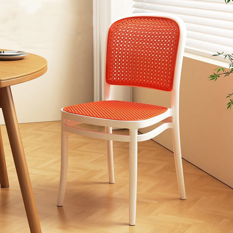 Scandinavian Woven Tritan Stackable Dining Chair