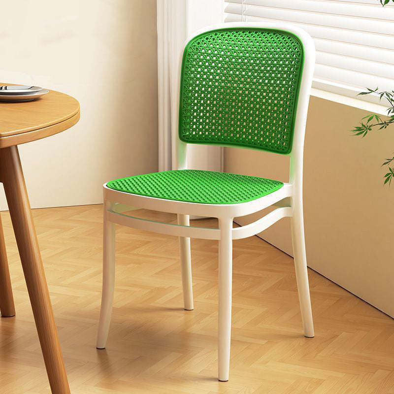 Scandinavian Woven Tritan Stackable Dining Chair