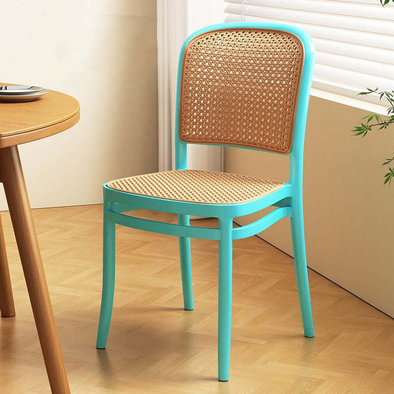 Scandinavian Woven Tritan Stackable Dining Chair