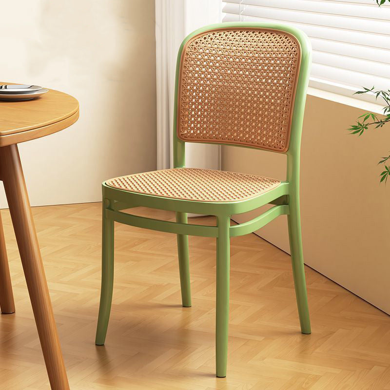 Scandinavian Woven Tritan Stackable Dining Chair
